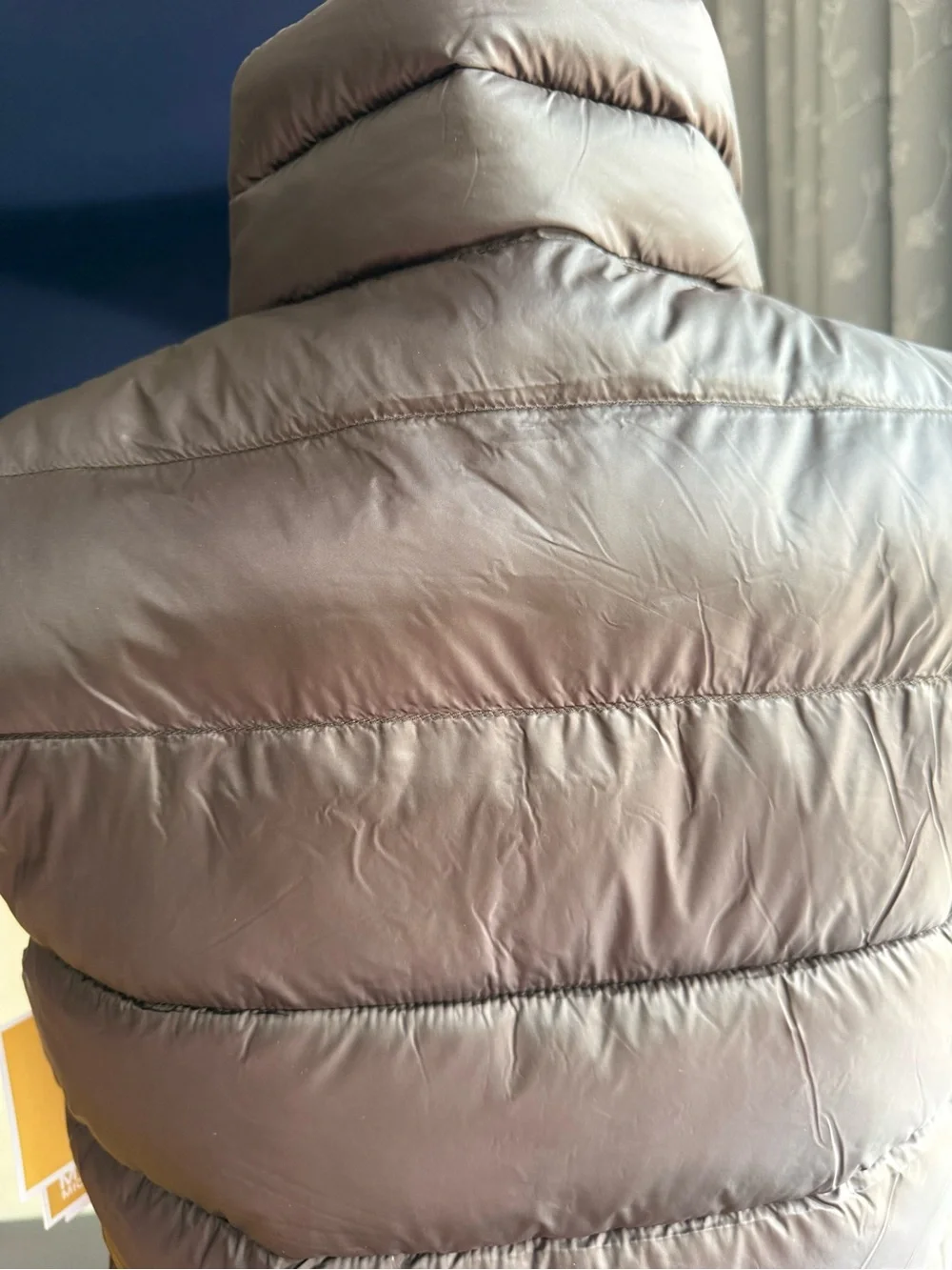 Michael Kors Chocolate Brown Quilted Puffer Vest with Gold Buttons